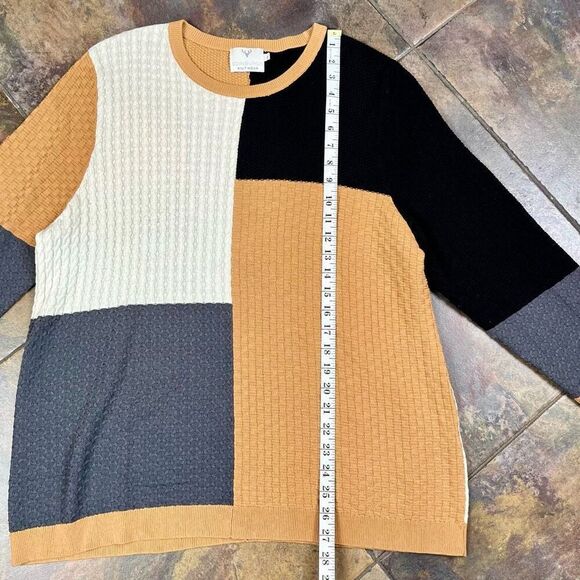 Edinburgh Color Block Long Sleeve Crew Neck Sweater XL - Picture 6 of 10